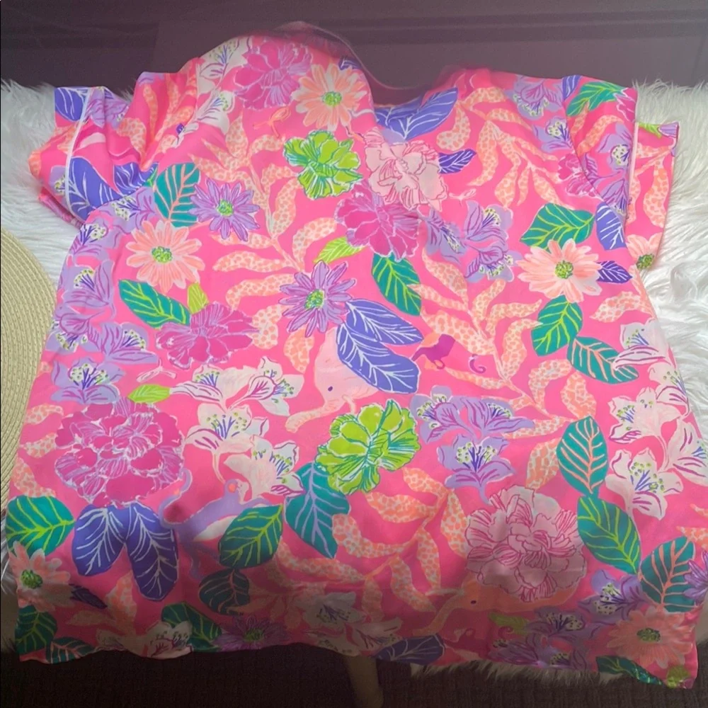Lilly Pulitzer Pink and Purple Floral Top
